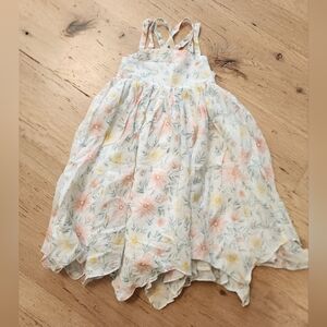 Tommy Bahama Floral Kids Dress - White, Pink, Yellow